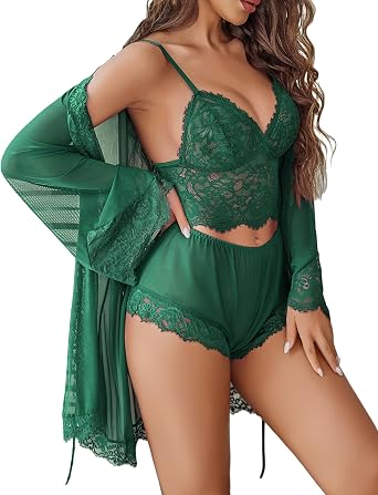 Women's Lingerie Top and Shorts Set